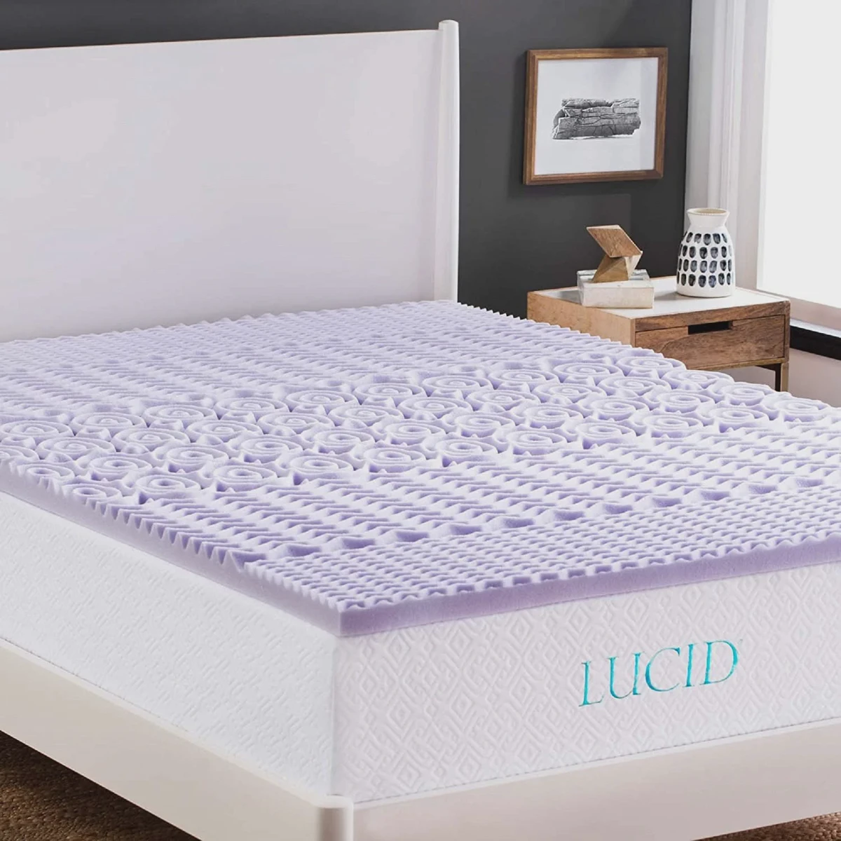Lucid memory foam mattress layers cross-section