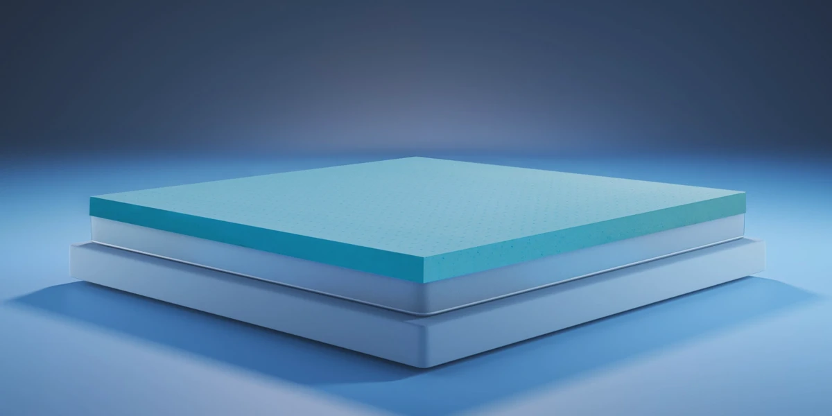 Subrtex mattress styled on a bed frame in a contemporary bedroom