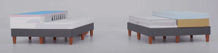 iSense versus Sleep Number adjustable mattress construction side by side