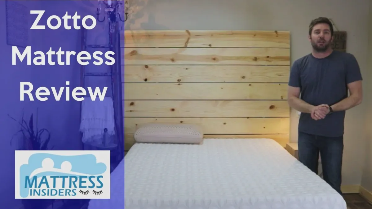 Zotto mattress side profile showing the four-layer foam construction