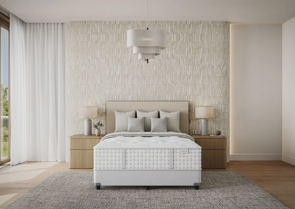 Aireloom Streamline Firm mattress hand-built with Belgian Jacquard damask cover