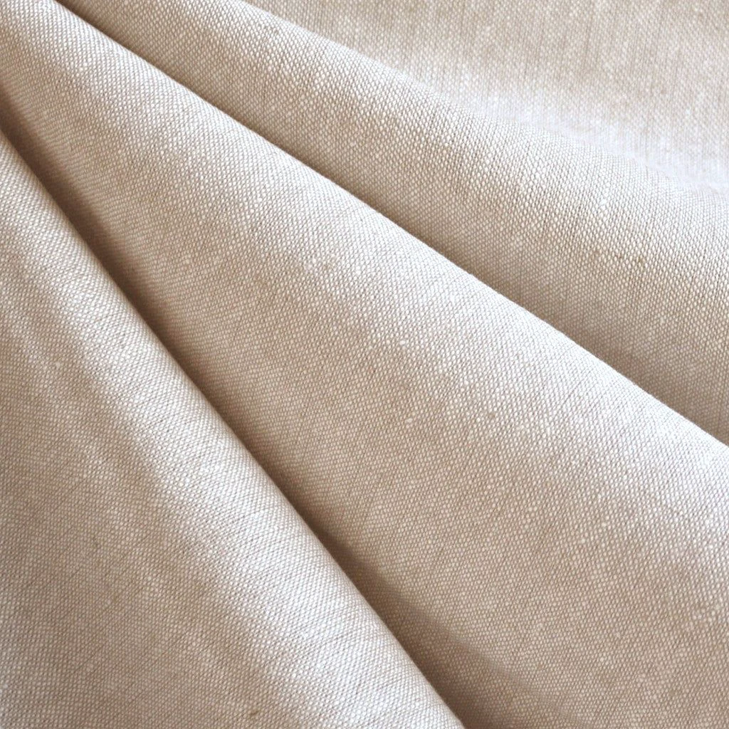 Close-up of natural flax linen fabric weave