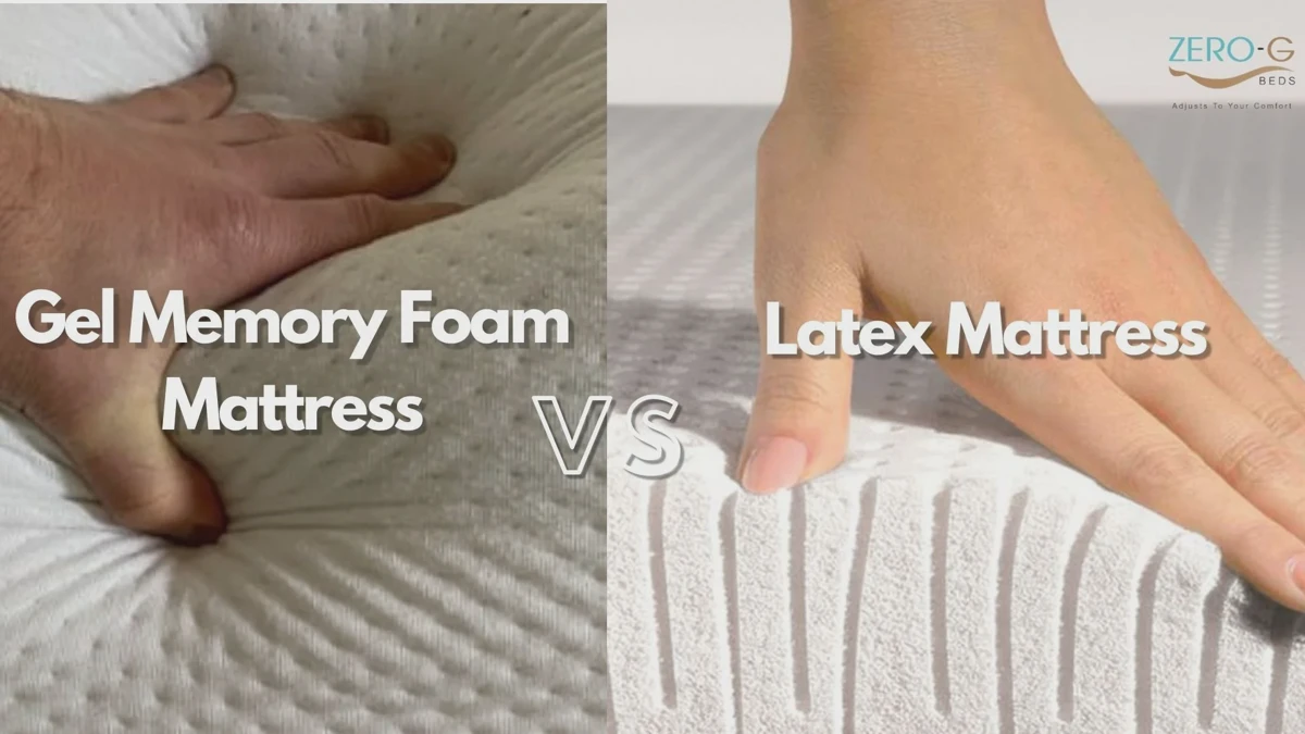 Memory foam vs latex mattress side by side