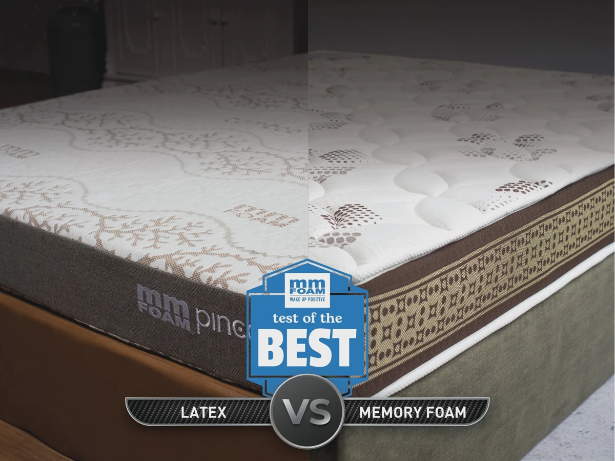 Memory foam and latex mattress materials