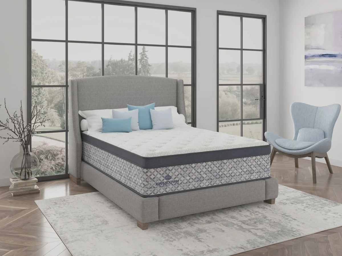 Kingsdown Nuovo Eurotop Plush mattress side profile showing the pillow-top comfort layer