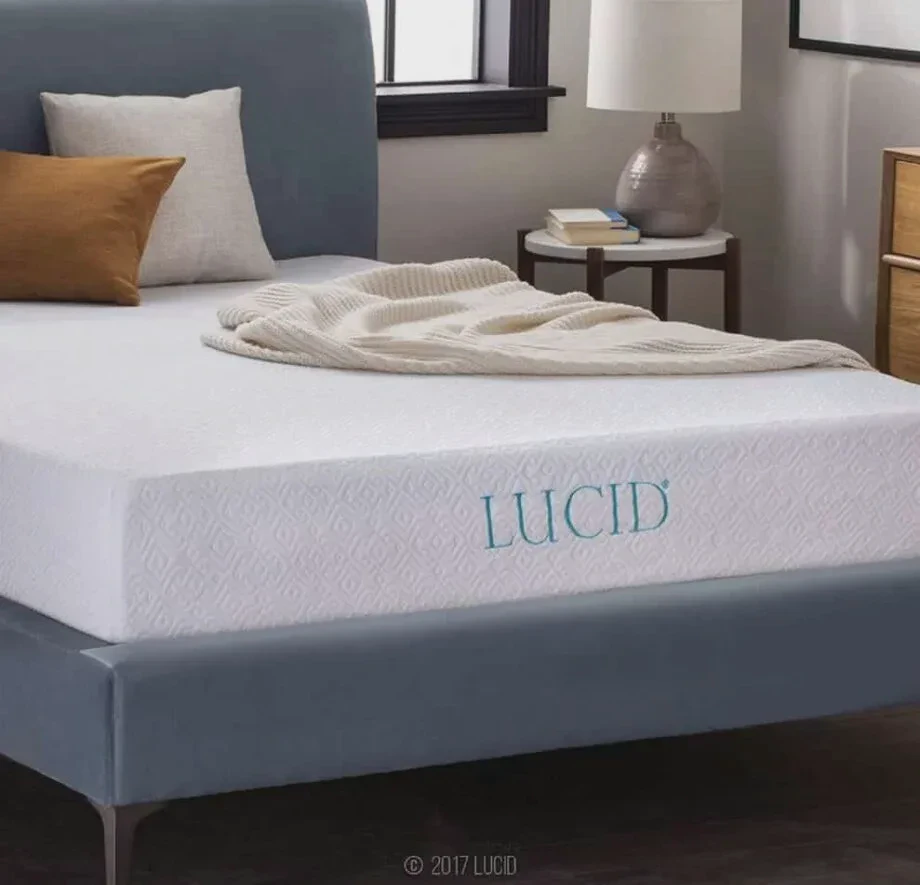 Lucid 10-inch gel memory foam mattress queen size