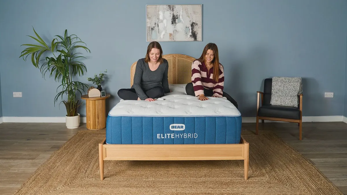 Warm bedroom with a memory foam mattress laid flat