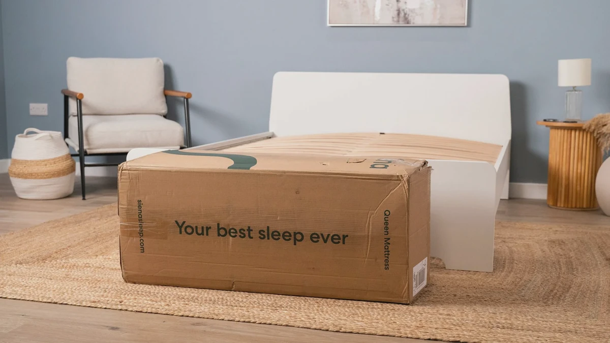 Memory foam mattress in a modern bedroom