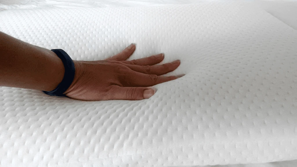 Close-up of Novaform memory foam layers showing density and contouring