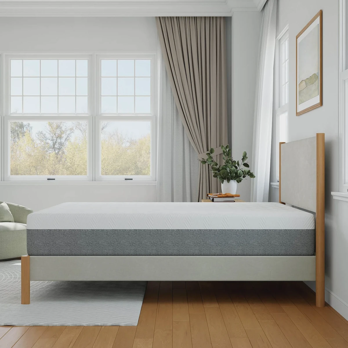 Cutaway view of Novilla Bliss mattress showing internal foam layer construction