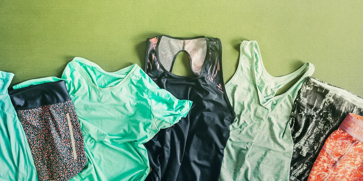 Activewear made from synthetic blends