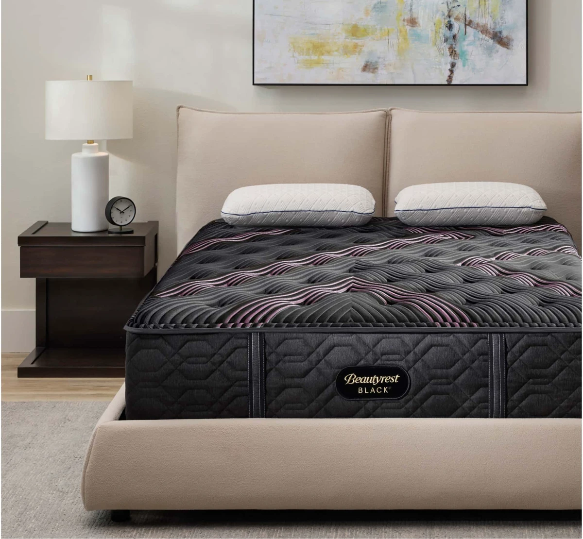 Worn mattress with deep body impressions and sagging