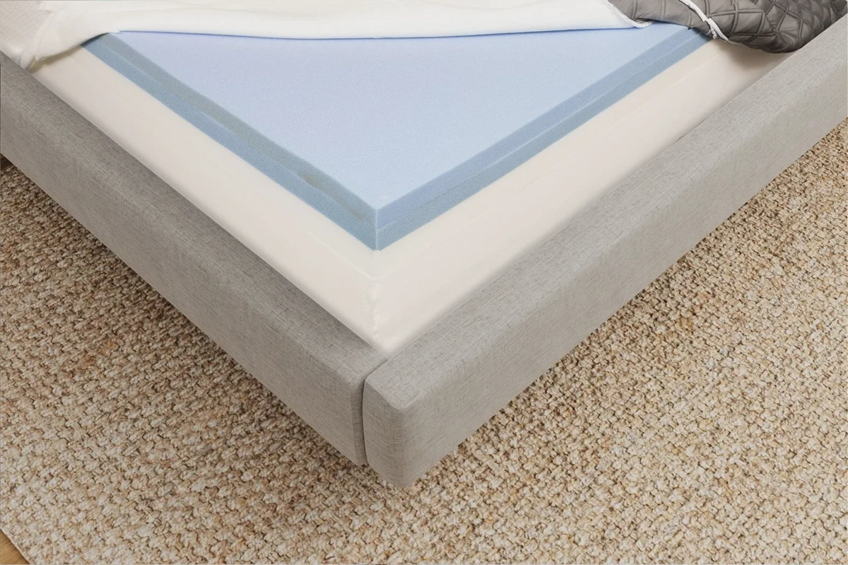 Puffy hybrid mattress internal foam and coil layers