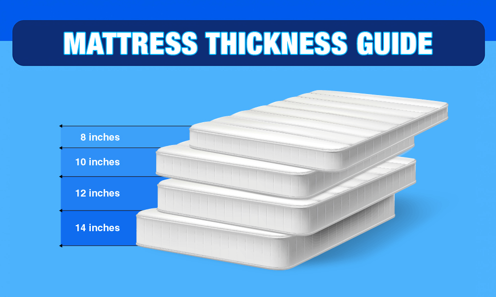 8-inch and 10-inch mattress thickness guide 