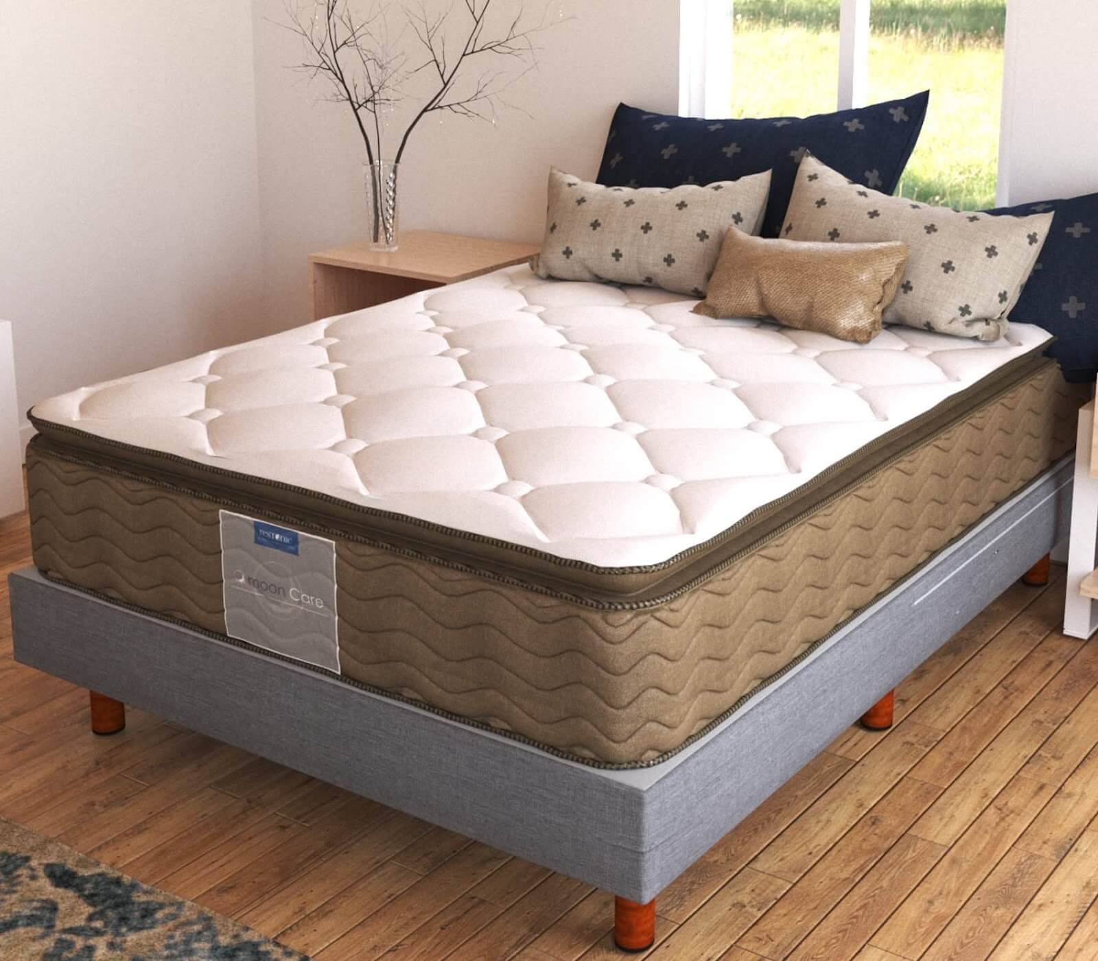  The Restonic mattress offers a comfortable sleep surface