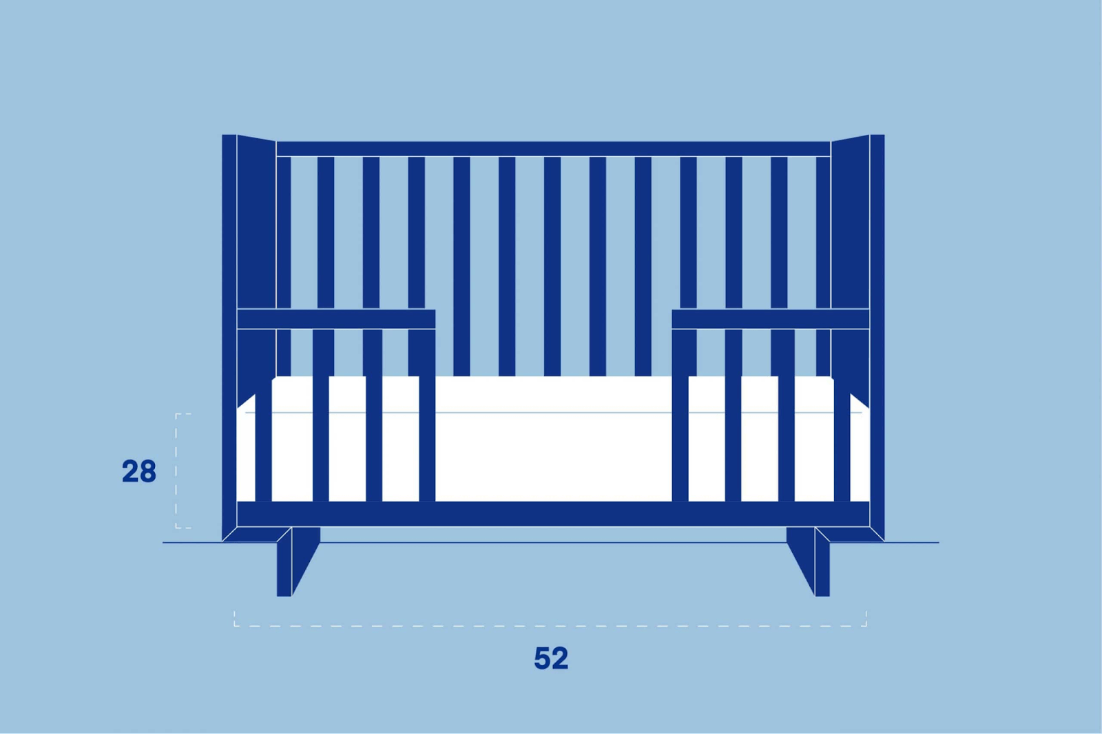 The standard size of baby mattress 